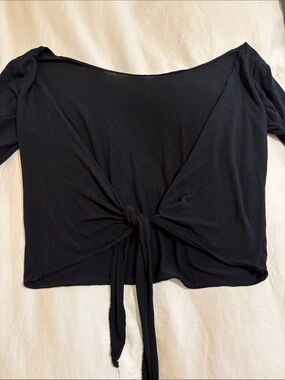 Brandy Melville Jersey soft open tie back top